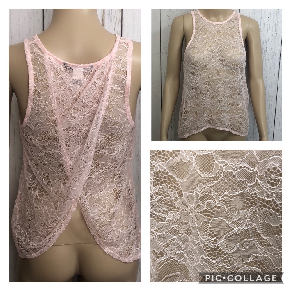 🌻 Victoria’s Secret Lace Semi sheer tank top